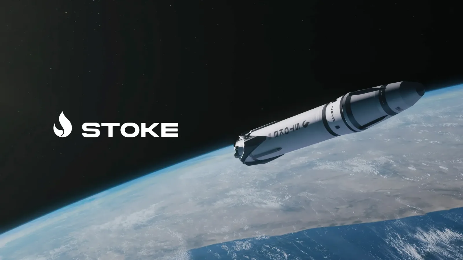 Stoke Space Nova rocket in orbit above Earth